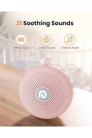 Dreamegg Beyaz Gürültü Makinesi - 21 Rahatlatıcı Ses - Sakura Pembesi
