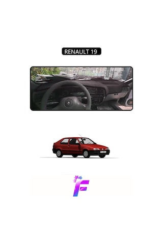 Renault 19 Uyumlu Torpido Örtüsü Yansıma Önleyici Tam Koruma Hızlı Ve Kolay Montaj J42