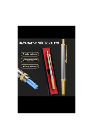 Metal Otomatik Hacamat Kalemi Seti Ve 100 Adet Hacamat İğnesi Hassas Ayarlanabilir Delme Kalemi