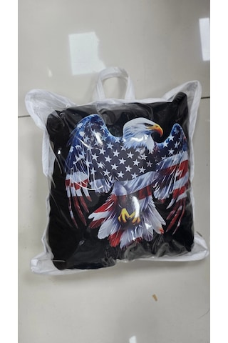 Sıyah Amerika Kartal Kumaş Servis Kılıfı Ön Arka Kılıf 4 Parça Arka 2 Parca Logolu Penye 1.kalite 1 Takım