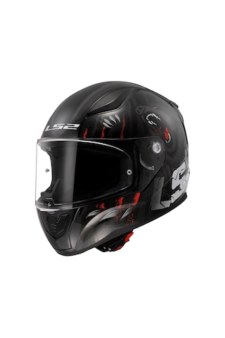 Ls2 Rapid 2 Clawn Kapalı Kask Gri Kırmızı Mat Siyah