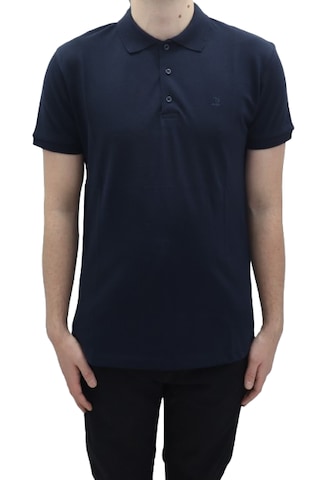 Santa Dmctekstil Erkek Dior Düz Spor Kesim Dar Kalıp Cepsiz Polo Yaka T-shirt Koyu Lacivert