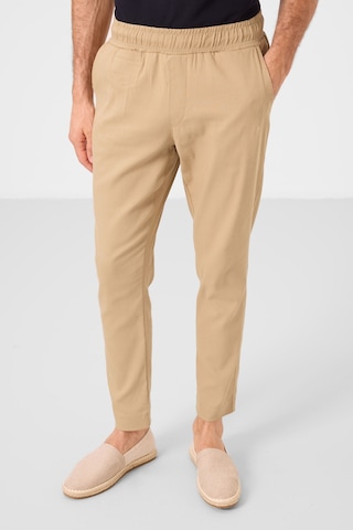 Tommylife Koyu Bej Standart Fit Dokuma Hafif Esnek Chino Erkek Pantolon - 82177 KOYU BEJ
