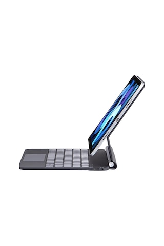 Mey İthalat Apple Uyumlu iPad Pro 13 2024 Kılıf X9p Magic Manyetik Klavyeli Tablet Kılıfı - Siyah Arka Kapak