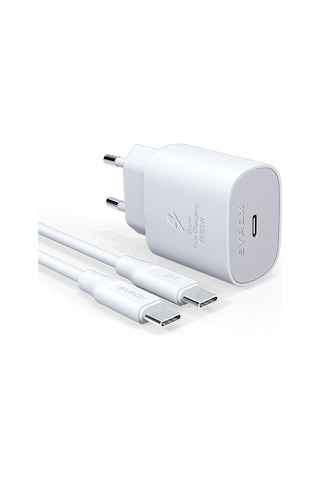 Syrox PD25T QC3.0 PD 25 W Type-C To Type-C Hızlı Şarj Aleti Set Beyaz
