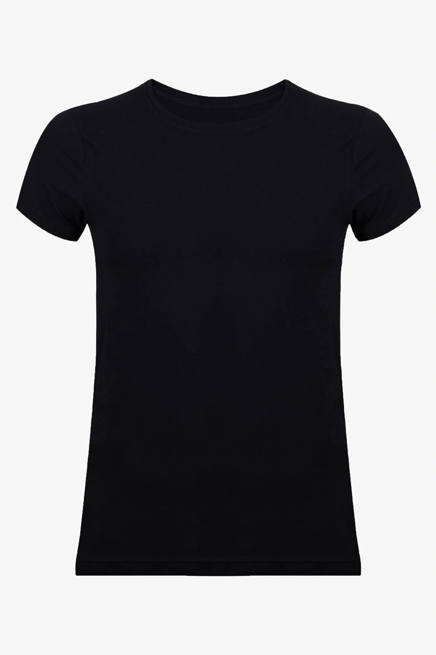 Koza İç Giyim Erkek 2'li Basic Likralı T-shirt 9012 Siyah