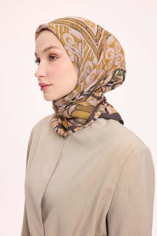 Silk Home Dört Mevsim Antik Motif Viskon Velora Eşarp 6419 Krem