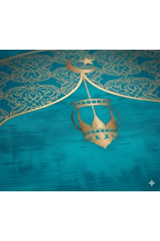 Çift Seccadesi Diz Acıtmaz Yumuşak Namazlık Turkuaz Turkuaz