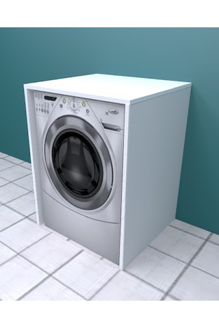 Çamaşır Makinesi Kabini, Dolabı Beyaz