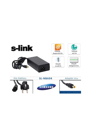 Samsung Np300E5A Uyumlu Adaptör19V 3.16A 5.5 x 3.0 Sl-Nba94