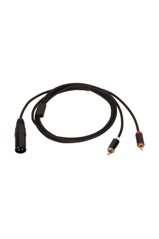 Kangvka Xlr Erkekden 2 Rca Y Bölücü Kablo, Tek Yönlü Ses Dağıtımı, 2m, Ofc İletken, Hi-fi Ses Kalitesi, Mikser/amplye Uyumlu