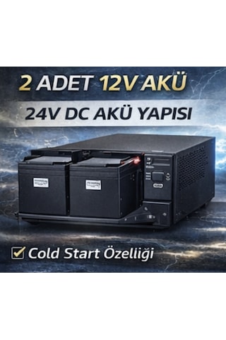 Necron Dtv-1kva Dt-v Serisi 1 Kva Online Ups 1000va 900w 0ms Geçiş Süresi Saf Sinüs Lcd Ekran