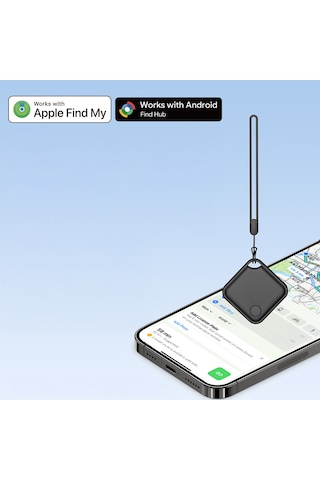 Micflip P27 Apple Uyumlu iOS Ve Android Cihazlar İçin Smart Tag Akıllı Takip Cihazı Siyah