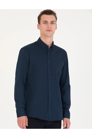 Pierre Cardin Erkek Lacivert Desenli Gömlek 50276553-vr033 Lacivert