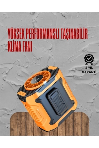 Hubrendy Turbo Mini Fan Dijital Ekranlı, Sessiz & Şarjlı Serinlik
