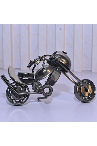 Kişiye Özel İsimli Metal Motosiklet Biblo El Yapımı Chopper Motor Maketi Hediye