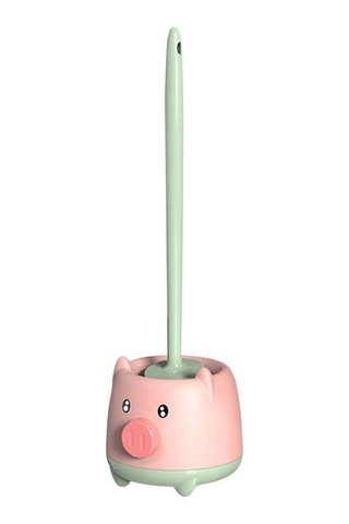 Klozet Fırçası Ve Tutucu, Kompakt Klozet Temizleme Fırçası Seti Pembe Ve Yeşil