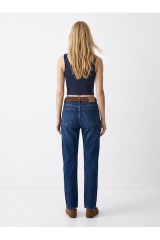LTB Düğmeli Kaşkorse Crop Lacivert Atlet