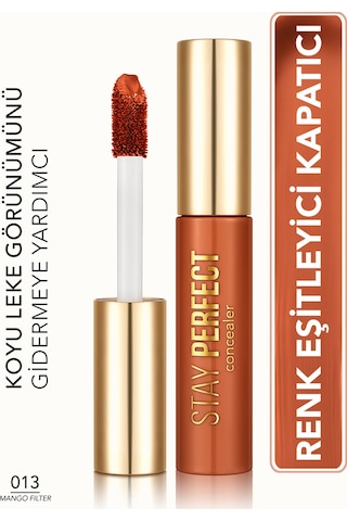 Flormar  Stay Perfect Yüksek Pigmentli & Yarı Mat Bitişli Likit Kapatıcı 013mangofılter