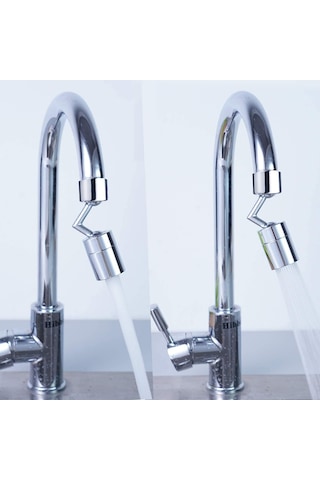 Qianfan Evrensel Sıçrama Filtresi Musluk, 720 Büyük Açılı Gümüş