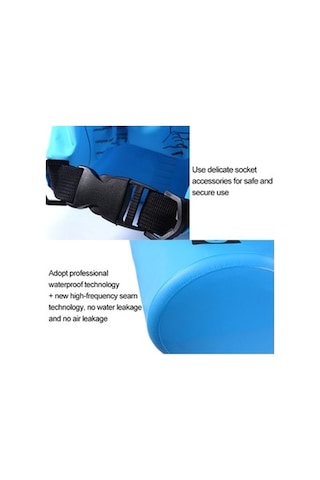 Zcjb Outdoor Su Geçirmez Çift Omuz Çantası Kuru Çuval Pvc Varil Çanta, Kapasite: 30l Gökyüzü Mavi Mavi