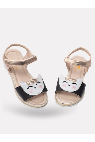 Gold Cat 3d Simli Kız Sandalet Sarı