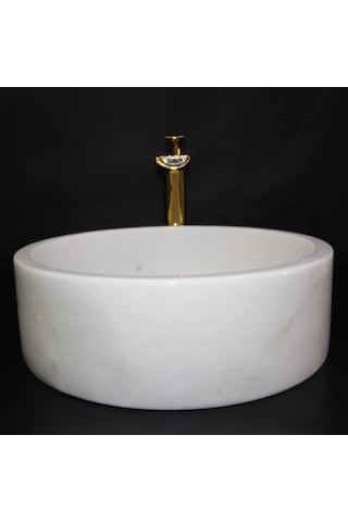 Afyon Beyaz Silindir Lavabo