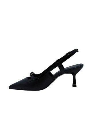 Poletto Hakiki Deri Sıyah Ayakkabı Stiletto 9841 110-1182 Siyah