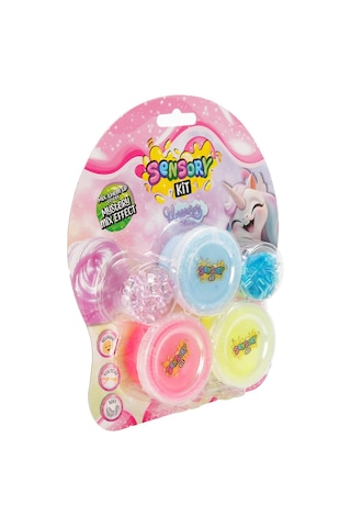 Mystery Mix Effect Unicorn Slime Seti - Sürpriz Karışımlı Eğlenceli Çocuk Oyun Hamuru Seti Çok Renkli