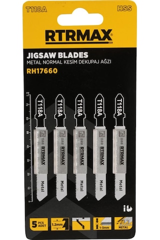 Rtrmax Rh17660 Metal Normal Kesim Dekupaj Ağzı - T118a Model 76 Mm - 5 Adet
