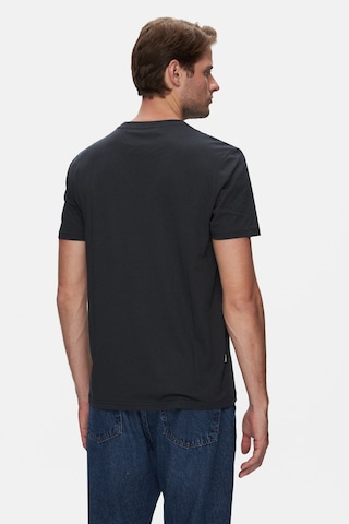 Ucla Bass Siyah Bisiklet Yaka Baskılı Standard Fit Erkek Tshirt Siyah