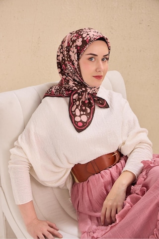 Silk Home Twill İpek Eşarp 11515-08 Kahverengi