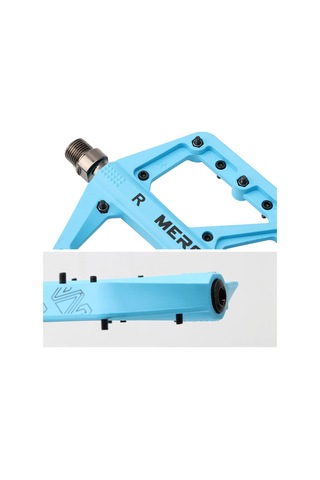 Hombey Meroca Dağ Bisikleti Pedalları Nilon + Çelik 115mm Geniş 8 Anti-skayma Çivi Su Geçirmez 14mm Evrensel İğne Xc Off-road Kırmızı Çok Renkli