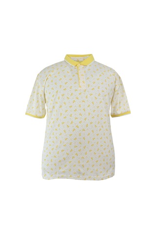 Büyük Beden Erkek T-shirt Polo Yaka-baskılı Pike 001