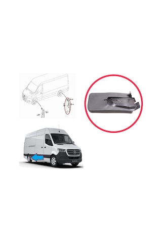 Mercedes Sprinter 907 910 Crafter 2017-on İçin Arka Sağ Paçalık