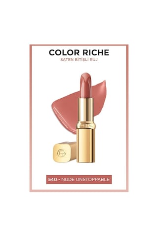 L'Oreal Paris Color Riche Saten Bitişli Ruj 540 Nude Unstoppable