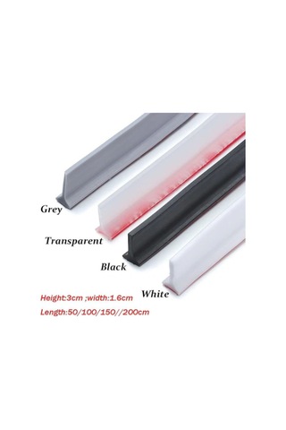 Gajeena 100cm Siyah Silikon Su Engelleyici, Otomatik Yapışkan Kapı Altı Tıkanıklık Bantı, Su Girişini Engeller Siyah