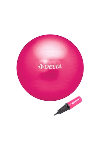 Delta 65 Cm Deluxe 160 Cm - 169 Cm Boy Aralığında Olanlar İçin Uygun Fuşya Pilates Topu Ve Pompa Seti