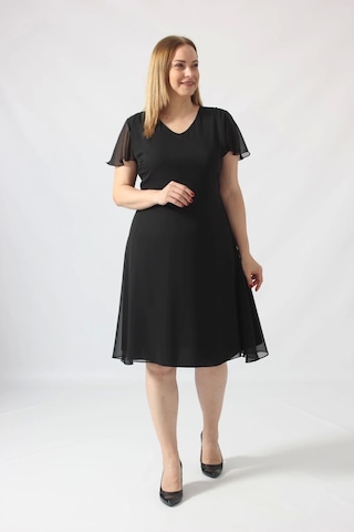 Moda Berray Siyah Şifon Elbise Siyah