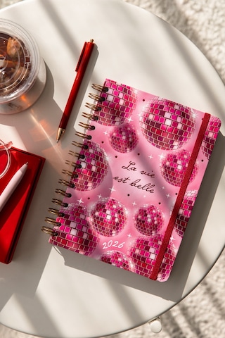 2026 A5 Spiralli Renkli Haftalık Ajanda 12 Aylık Motivasyon Sayfalı Disco Disco