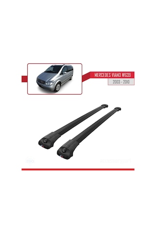 Mercedes Viano 2003-2010 Arası İle Uyumlu Ace-1 Ara Atkı Tavan Barı Siyah