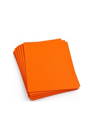 Turuncu Fon Kartonu 50x70 Cm 10 Lu Paket, Renkli Fon Kağıdı, El İşi, Okul Ve Sanat Etkinlikleri İçin