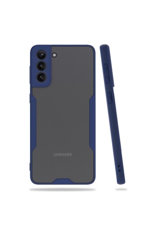 Samsung Uyumlu Galaxy S21 Plus Kılıf Platin Silikon - Lacivert Diğer