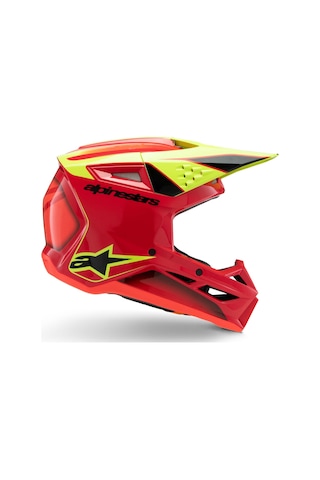 Alpinestars Sm3 Youth Fray Off-road Çocuk Genç Motosiklet Kaskı Kırmızı Sarı