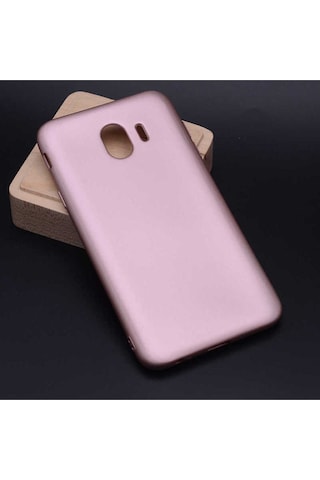 Samsung Uyumlu Galaxy J4 Kılıf Zore Premier Silikon Kapak Rose Gold