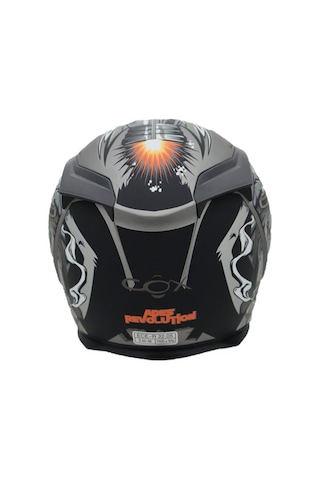 Cox Güneş Vizörlü Kapalı Kask Sr-f Boom Full Face Kask Açık Gri - Koyu Gri