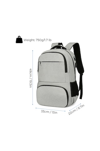 Lemestar Isı Yalıtımlı Çift Omuzlu Sırt Çantası - Leakproof Soğutucu Bölme, 15.6" Laptop Bölümü, Su Geçirmez Kumaş, Anti-hırsızlık Özelliği, Sınıf-ofis-seyahat İçin - Koyu Gri Çok Renkli