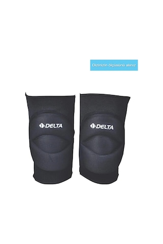 Deluxe Unisex Voleybol Dizliği Çiftli Diz Koruyucu Dizlik Siyah