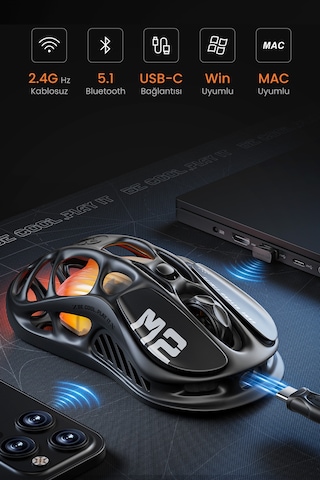 Gravastar Mercury M2 Kablosuz Gaming Mouse