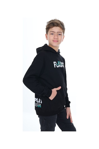 Toontoy Kids Toontoy Erkek Çocuk Flaunt Baskılı Sweatshirt Siyah